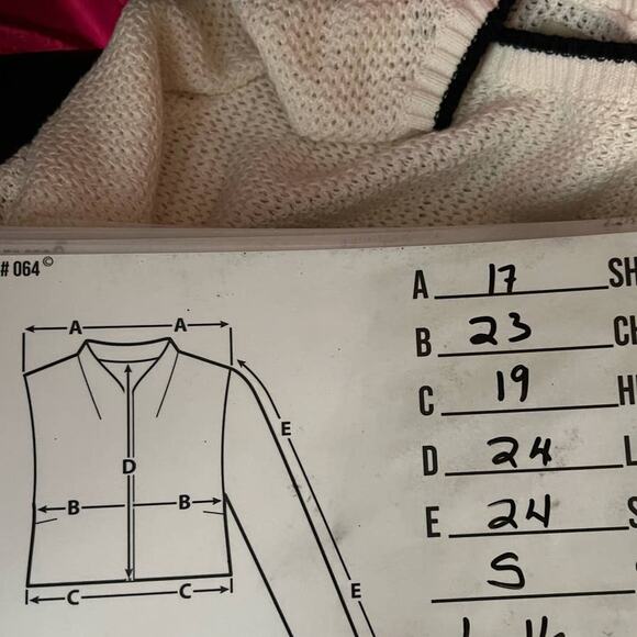 Loft women Tipped Pullover Fit and Flare Knit Sweater With Bow Cuff Detail sz S - Picture 8 of 13